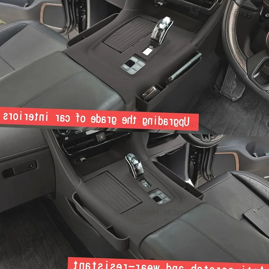 보관함이있는 센터 콘솔 실리콘 패드 Toyota ALPHARD VELLFIRE 40 시리즈 2023 2024 2025 용 스크래치 방지 보호 매트