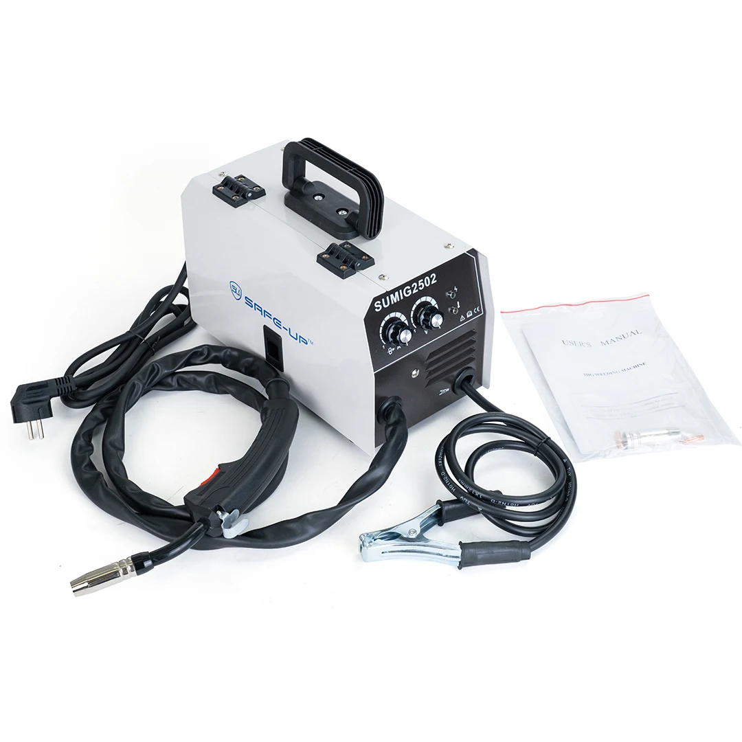 SAFE-UP Semi-automatic Household Welding Machine 250A/220V Non Gas MIG Welder With1KG 0.8mm Flux Core Soldering Accessories