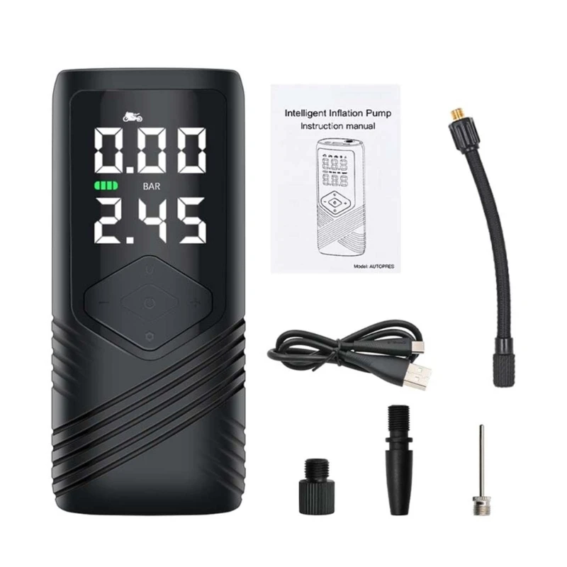 

Tire Inflator Portable Air Compressor, Air Pump for Car Tires with Digital Tire Pressure Gauges Air Compressor 150PSI Dropship