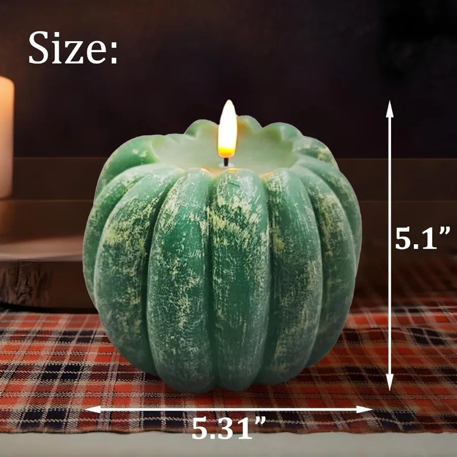 Flameless Pumpkin Candle with Timer Remote for Fall Home Decorations Perfect Ambient Lighting Solution for Bedroom Table and Fa