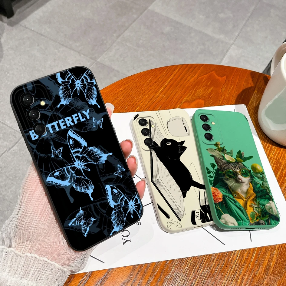 Vibrant Liquid Silicone Shockproof Phone Cover – Bumper Protective Case with Artistic Design
