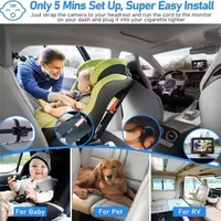 Детская камера заднего сиденья EYFL-Secure 1080P с дисплеем 4,3 дюйма, простая установка — автомобильный монитор для младенцев и детей — изображение 5