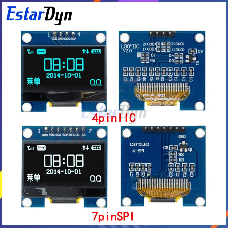1.3 inch OLED module white/blue SPI/IIC I2C Communicate 128X64 LCD LED Display Module