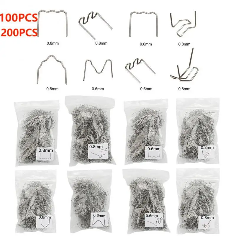 

100/200Pcs/Set Hot Stapler Staples For Plastic Welder Plastic Repair Standard Pre Cut Wave Staples Welding Car Bumper Repair