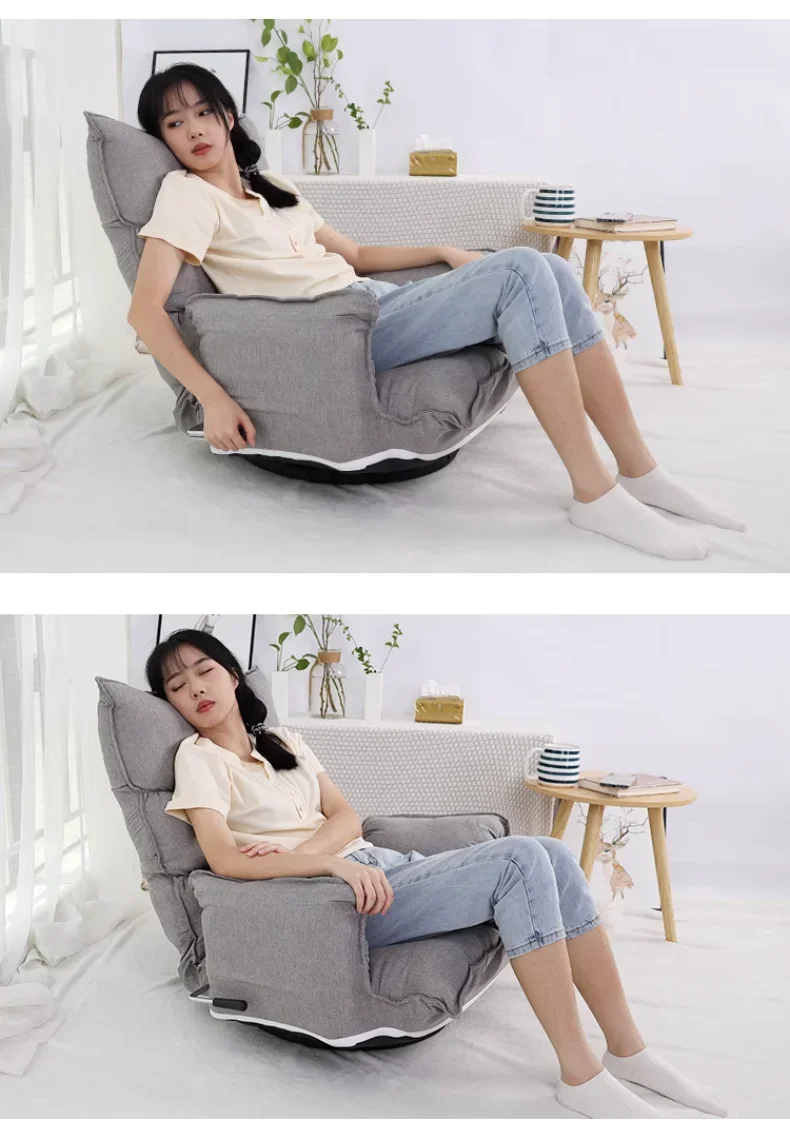 Lazy Simple and Comfortable Lounge Chair, Modern Tatami Living Room Bedroom Bay Window Foldable Leisure Sofa Home Furniture
