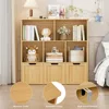 Toy Storage Organizer with Movable Drawers, Floor Storage Cabinet Toy Chest with Hidden Wheels and Storage Cubbies,Storage Chest 5