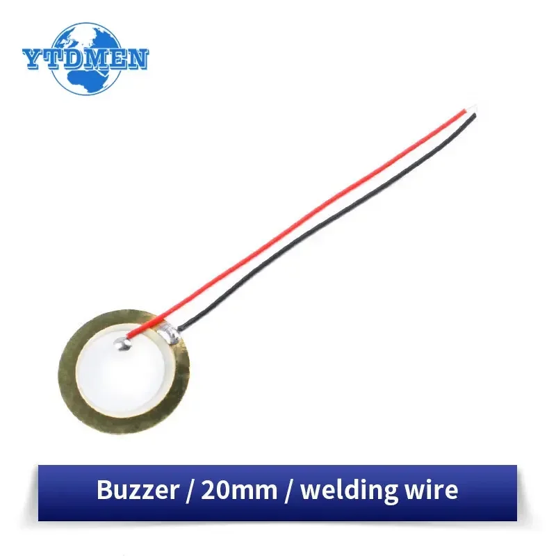 Piezo Buzzer 10/20pcs Piezoelectric Ceramic Wafer Plates with Wire Diameter 12MM 15MM 18MM 20MM 27MM 35MM 50MM Copper Buzzer Loudspeaker