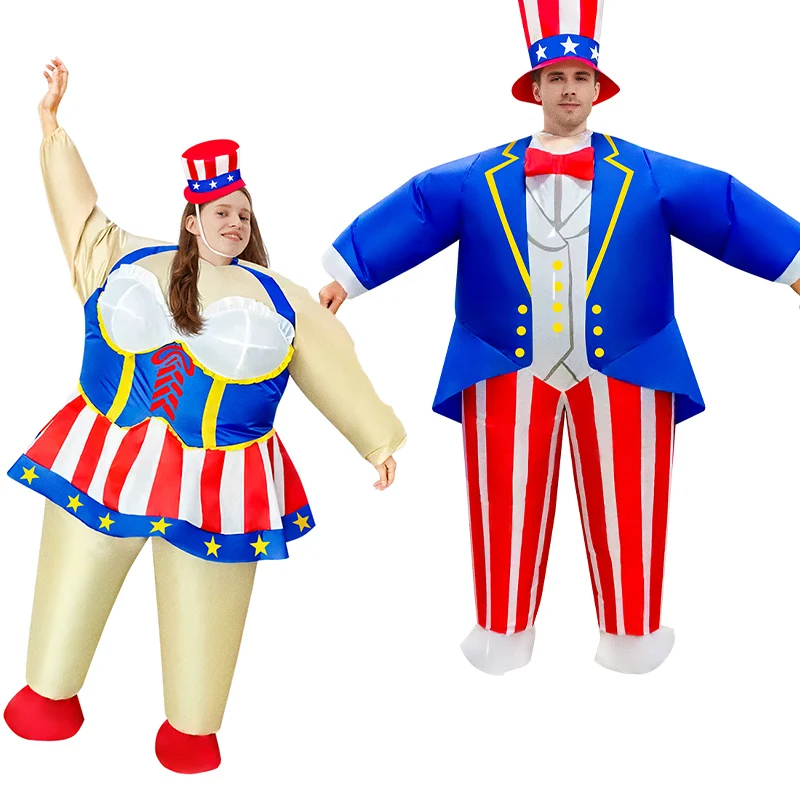 

Новый костюм для косплея по случаю Дня независимости, надувной костюм для взрослых, американский уличный парад, выступление на сцене, фестиваль, карнавал, фотокостюм для