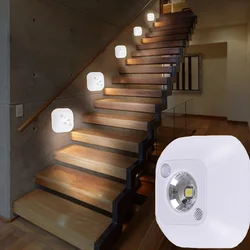 Mini lampe LED sans fil avec détecteur de mouvement, idéale pour un placard, des escaliers, un couloir, une salle de bain, une chambre à coucher, une cuisine ou une armoire 