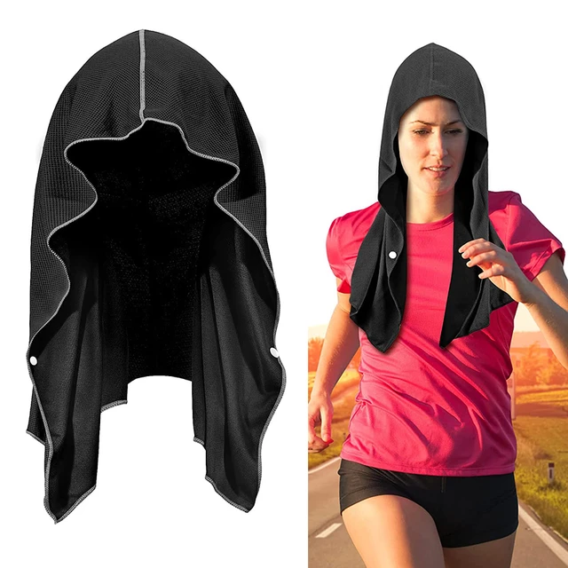 Cooling Hoodie Towels for Hot Weather, UPF 50+ Head & Neck Sun