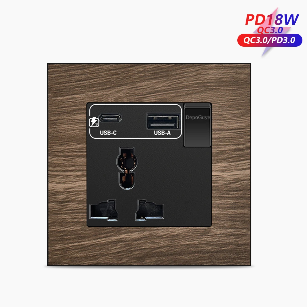 1Gang 3Pin-AC-18W-Wo