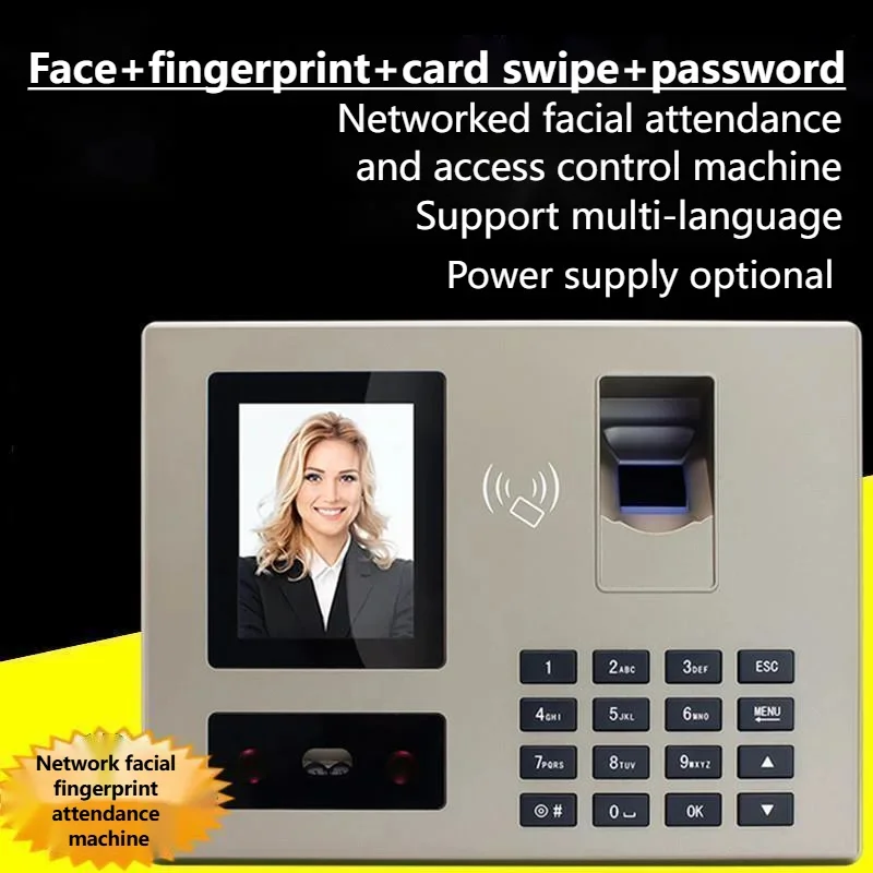 FA30 Networked Facial Attendance Machine Fingerprint Facial Recognition Clock In Machine Fingerprint Check-in Software
