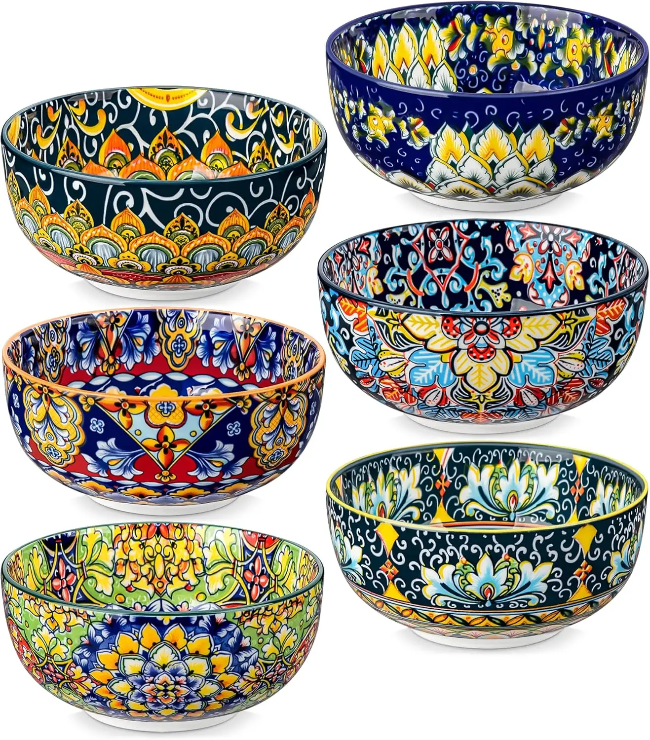 Bohemian Ceramic Soup Bowls image 1