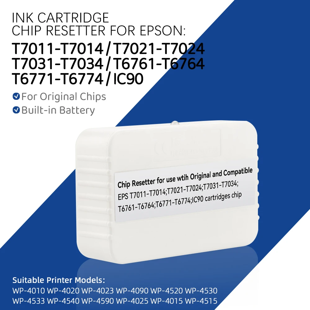 

T676XL T677XL T6761 T6771 T7011 T7021 T7031 IC90 Ink Cartridge Chip Resetter For Epson WP-4010 WP-4020 WP-4023 WP-4090 WP-4520