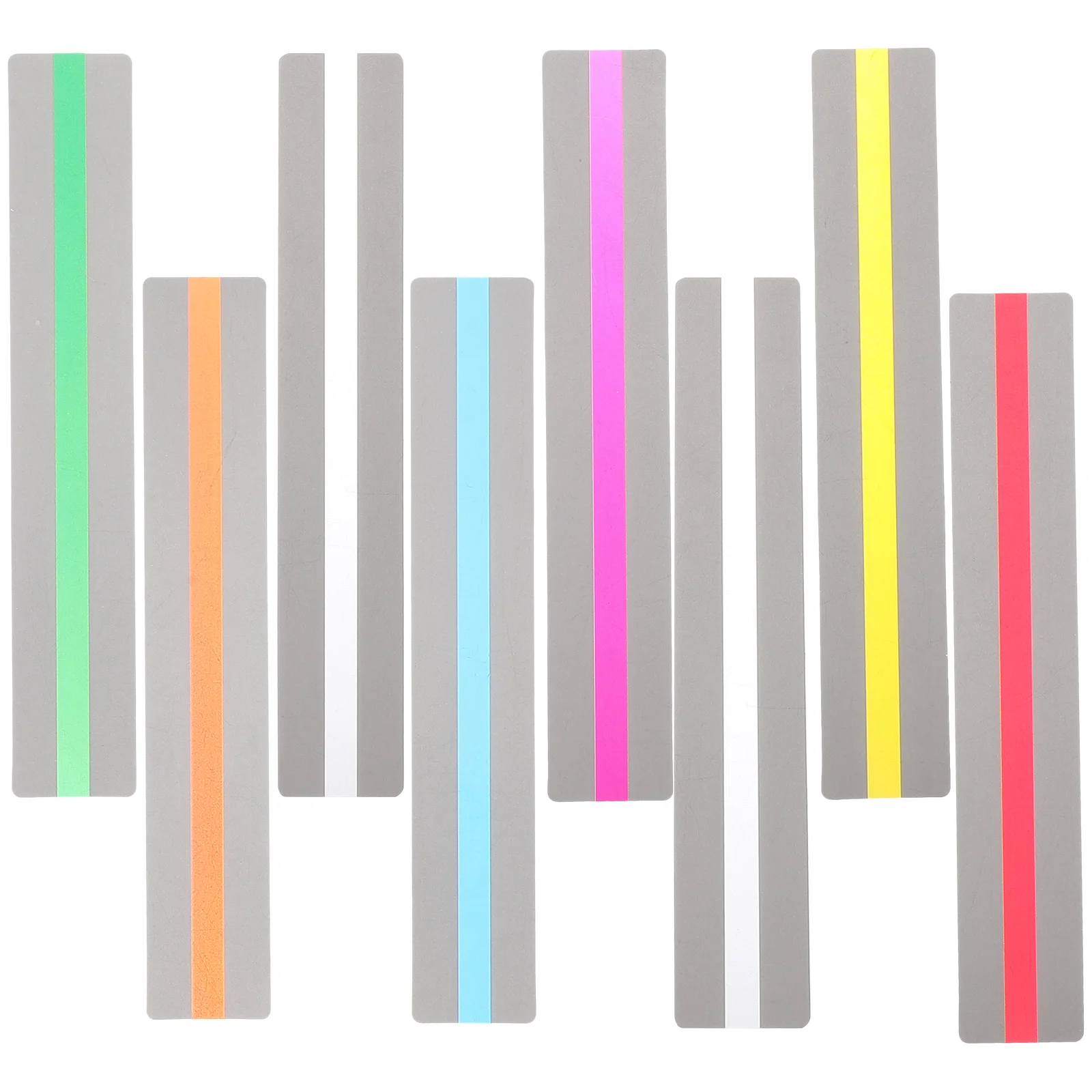 8PCS Reading Guide Strips Colored Overlay Bookmarks Dyslexia Reading Tracking Rulers Page Marker Bands Improves Comprehension