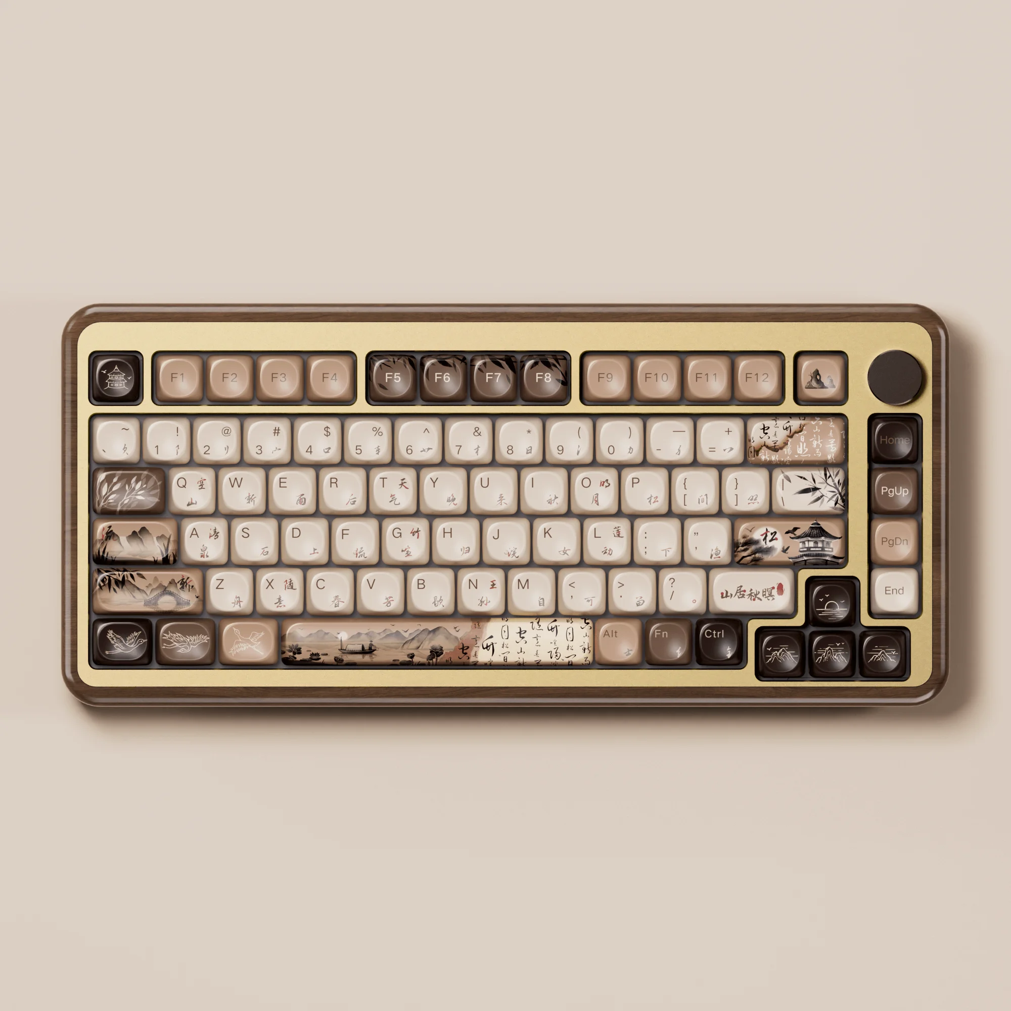 Akko MU02 75% Mountain Seclusion 木製メカニカルキーボード