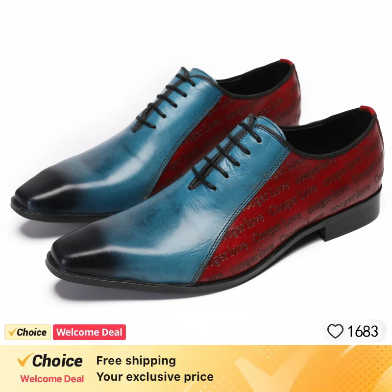 

Fashion Italian Plus Size Men Dress Shoes Retro Genuine Leather Crocodile Grain Party Wedding Slippers Shoes Men