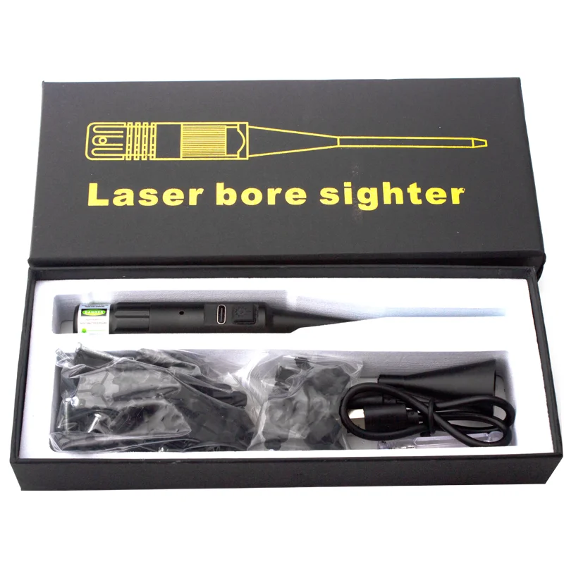 Rechargeable Laser Boresighter .17 .177 .22LR to 12GA Caliber Hunting Collimator