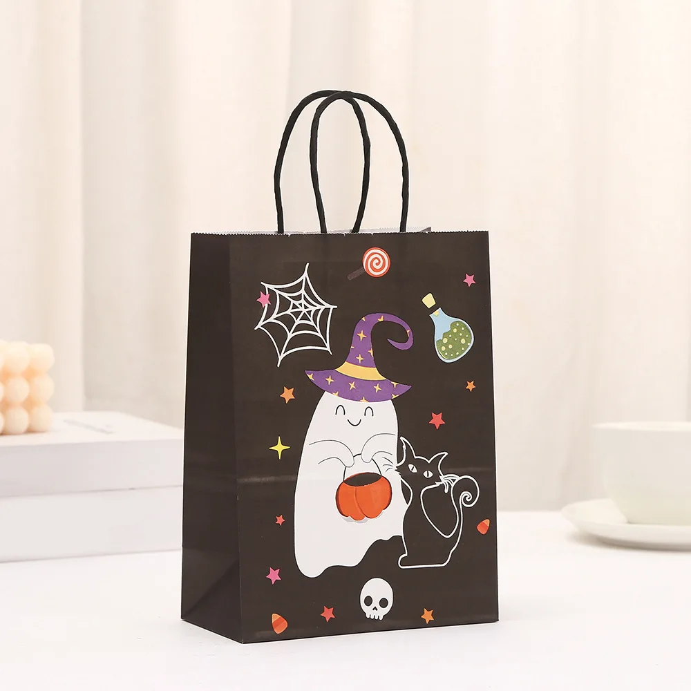 8PCS Halloween Tote Bag, Pumpkin Ghost Packaging Bag, Creative Candy Gift Bag, Shopping Bag, Halloween Decorations, Snack Bag