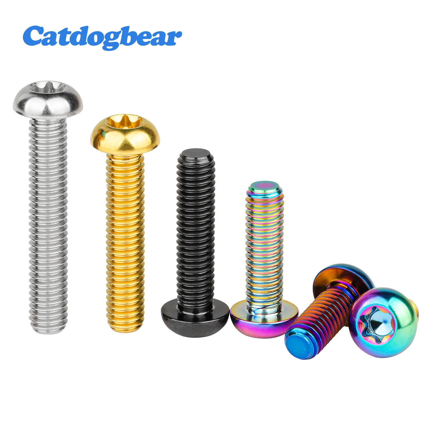 Титановые болты Catdogbear M6x10 15 20 25 30 35 мм, звездообразные винты для мотоциклов, велосипедов, Аксессуары для модификации