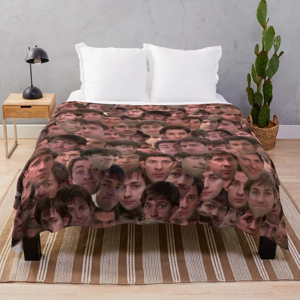 Le Molte Facce Di Jim Halpert - Mashup Coperta Estiva Thins Morbide Grandi Coperte Da Campeggio