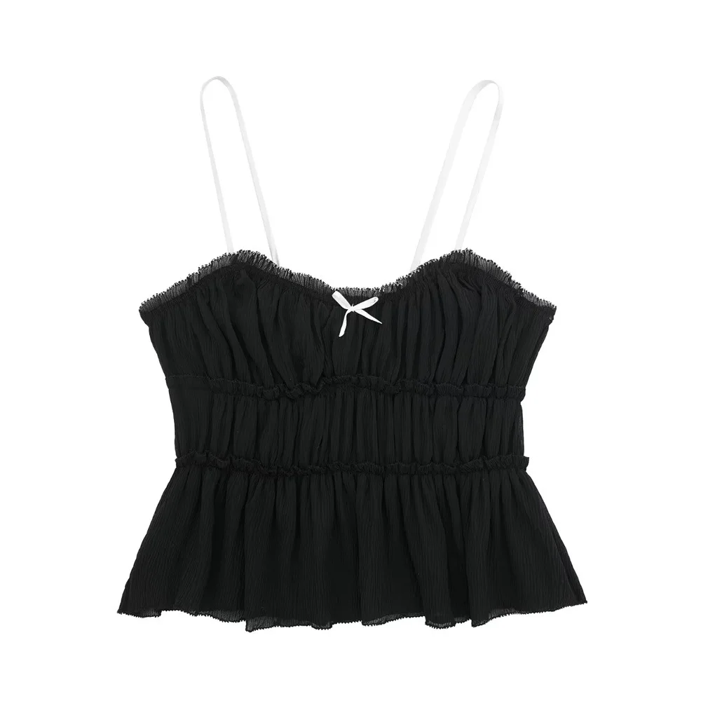 

New contrasting color bow with textured top for women