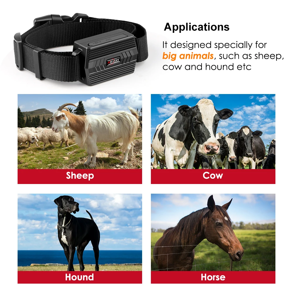 MiCODUS GPS Dog Tracking Device ML935 for Horse Cow Hound 3000mAh Microphone Dog GPS Tracker Geo-fence Free APP PK TKSTAR TK905