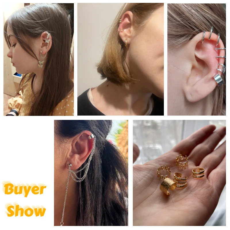 편안함과 스타일의 조화: Gold Silver Color Leaves Clip Earring