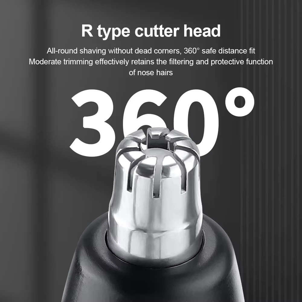 Xiaomi MIJIA Electric Nose Hair Trimmer Remover Fast Charging USB Charging Home LED Display Safety Face Cleaning Care Kit 3