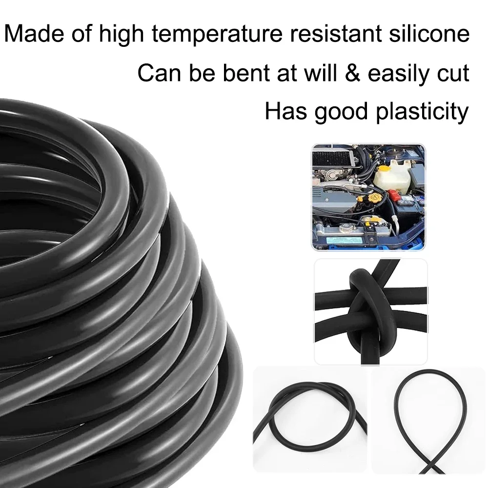 Multi-Size Black Smooth Nitrile Rubber Hose – 1m/3m Lengths, 3mm-19mm Diameter
