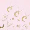 Heallor Sliver Gold Nails Stickers Mental Sun Moon Star Lock Angel Wing Decals Nail Charms 3D Adhesive Sliders Spring Decor Acce 4