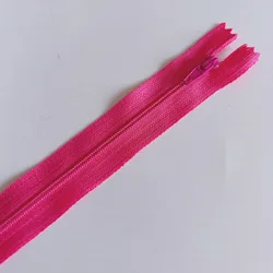 20 - Piece Set of 20cm Nylon Coil Zippers - 15 Vibrant Colors for Sewing and Craft Projects (Rose red)