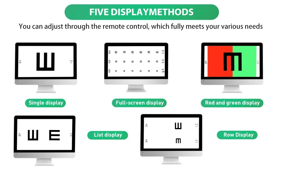 21.5 Inch LCD Digital Visual Acuity Chart Optical Testing Monitor Eye Testing Chart Optotype Display