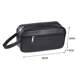 Travel Toiletry and Cosmetic Organizer - PU Leather, Waterproof (L)