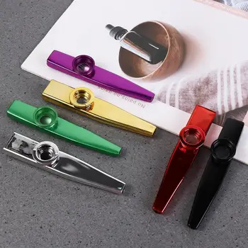 Aluminium Alloy Metal Kazoo Instruments Learn Easily Diaphragm Mouth Kazoos Wear-resistant Detachable Musical Instruments Flutes 2