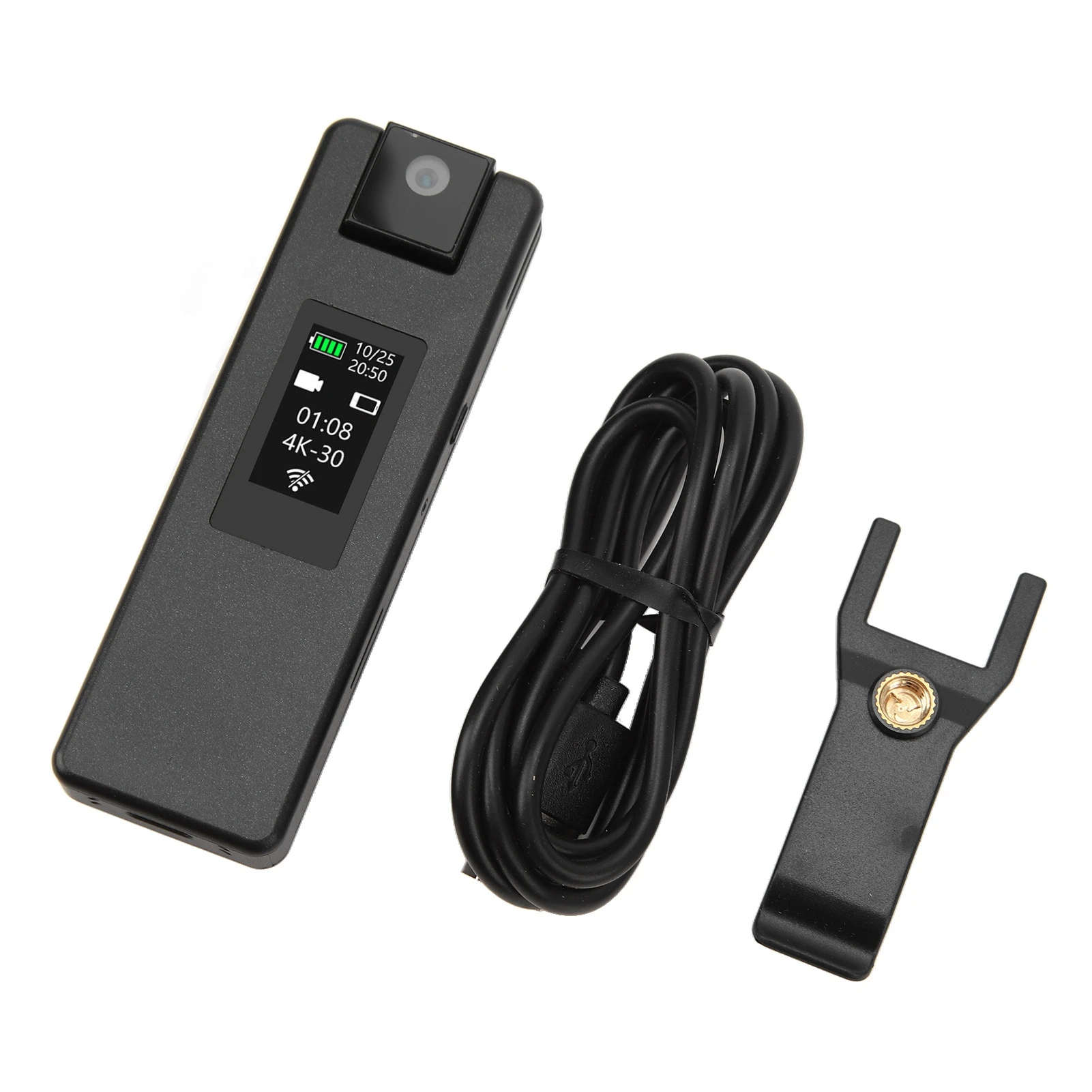 WiFi Body Camera 4K HD Motion Detection 1500mAh 180 Degree Rotation Small Body Camera with Back Clip for Riding Office new