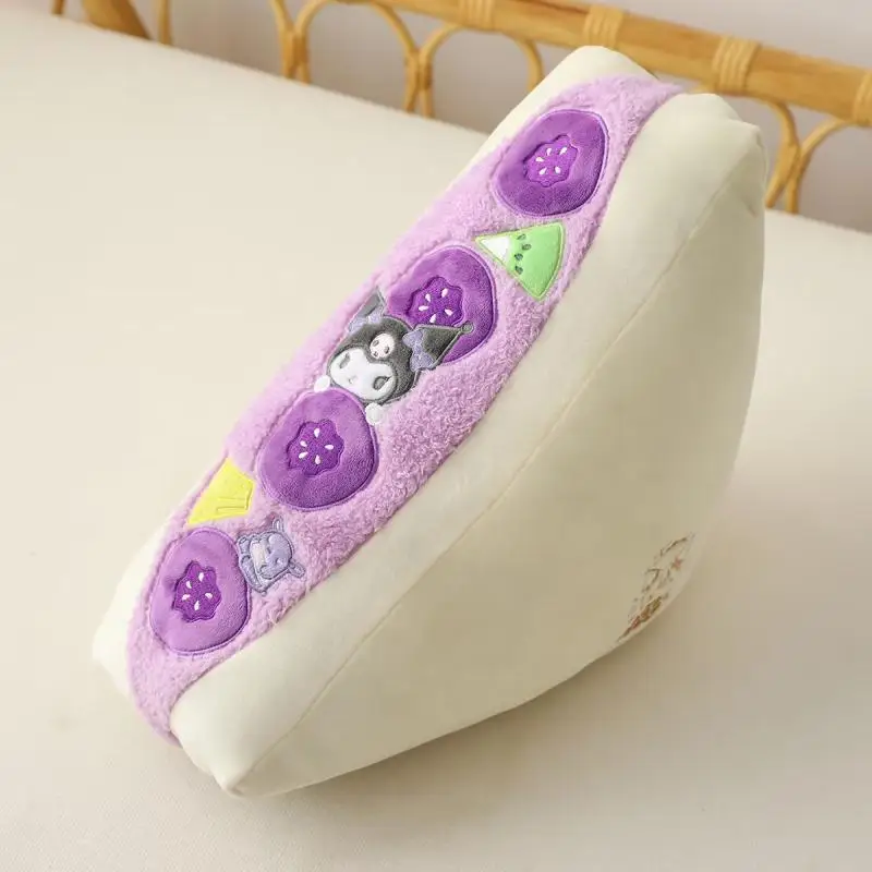 Sanrio Sandwich Shape Plush Pillow Kuromi My Melody Cinnamoroll Fruits Sandwich Cartoon Bolster Toys Home Decor Birthday Gift plush toys