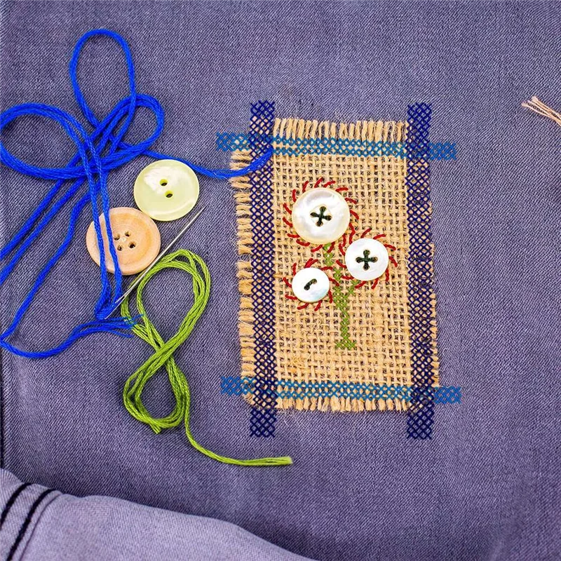 A31Z-Darning 미니 직기 키트 스레드가 있는 기계, 초보자를 위한 완벽한 다닝 키트 빠르게 청바지 양말, 패턴 수선