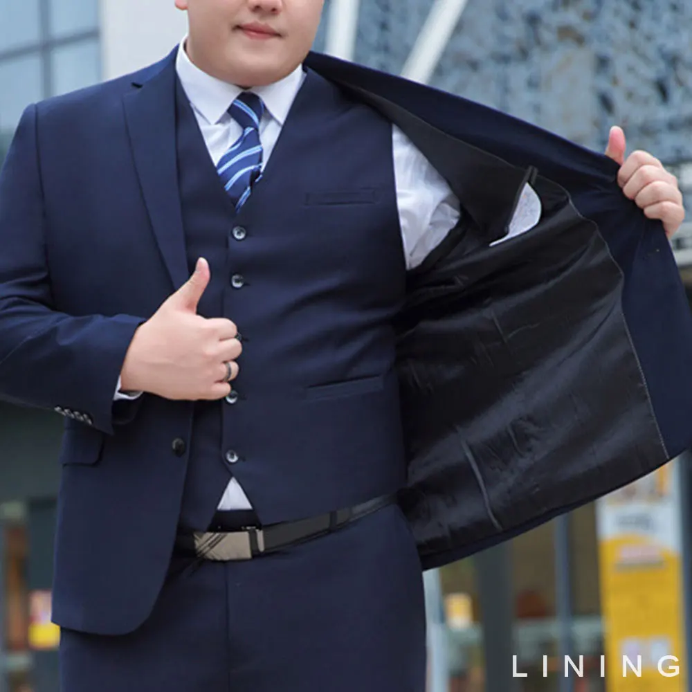 Formal Suit Plus Size Male Suit for Wedding Business 4XL-10XL