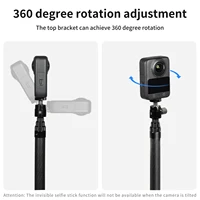Extendable 1.5M/3M Invisible Carbon Fiber Monopod Selfie Stick 360 BallHead for DJI Osmo 360 Panoramic Insta360 X5 GoPro Camera - Image 6