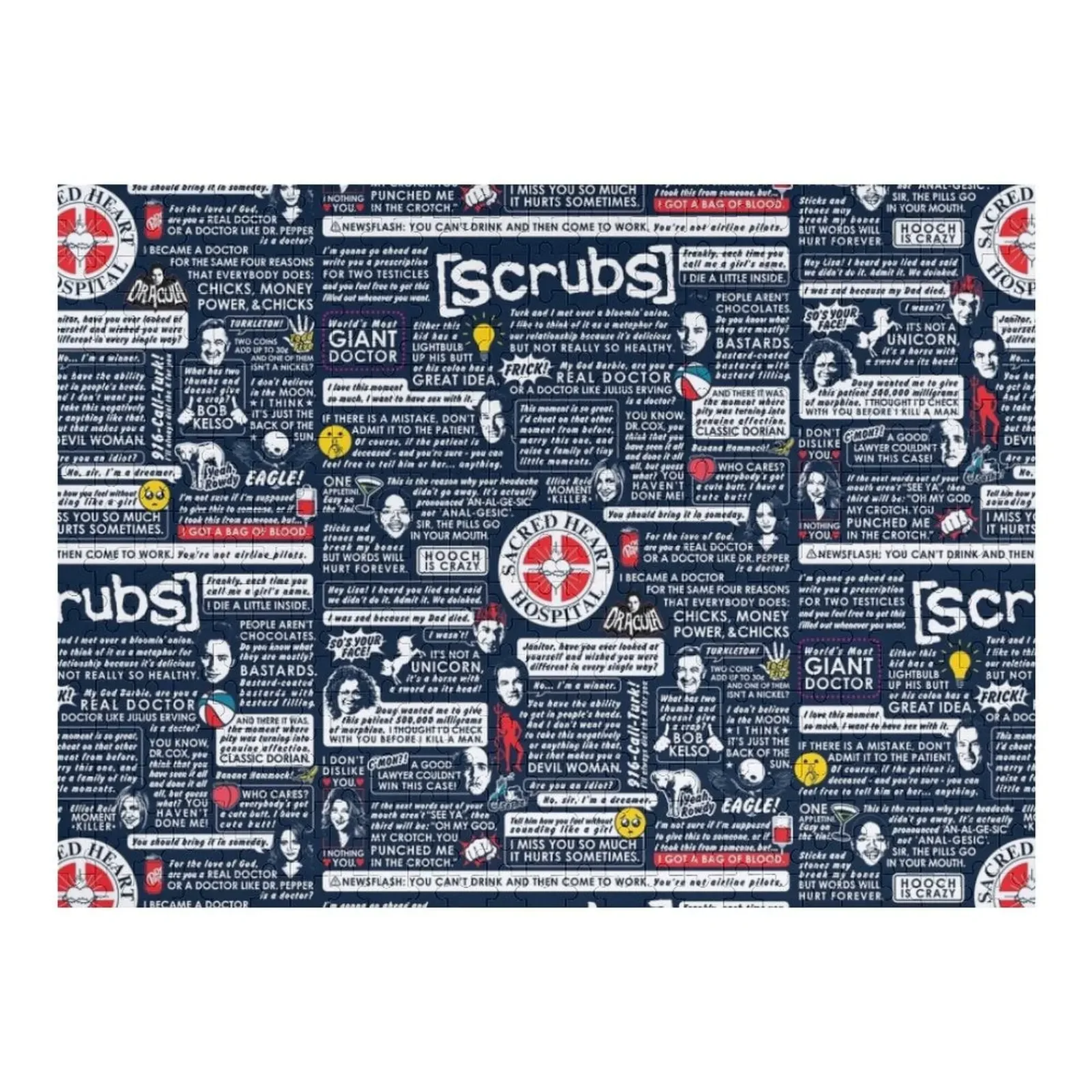 Wise Words of Scrubs Jigsaw Puzzle Personalized Toy Name Wooden Toy Woodens For Adults Puzzle