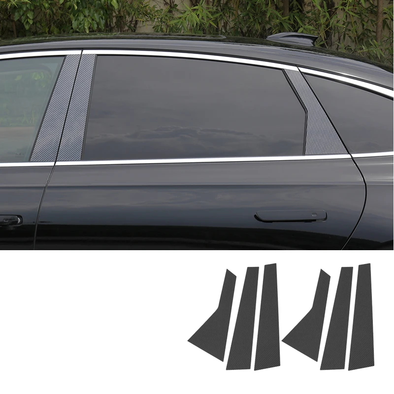 

For Hongqi H9 Carbon Fiber Protective Sticker Film Car Exterior Window BC Center Pillar Trim Strips Car Sticker Car Accessories