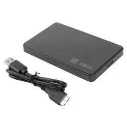 Clear View External Hard Drive Enclosure - 2.5 SSD SATA to USB Type-C Adapter (Black 3.0)