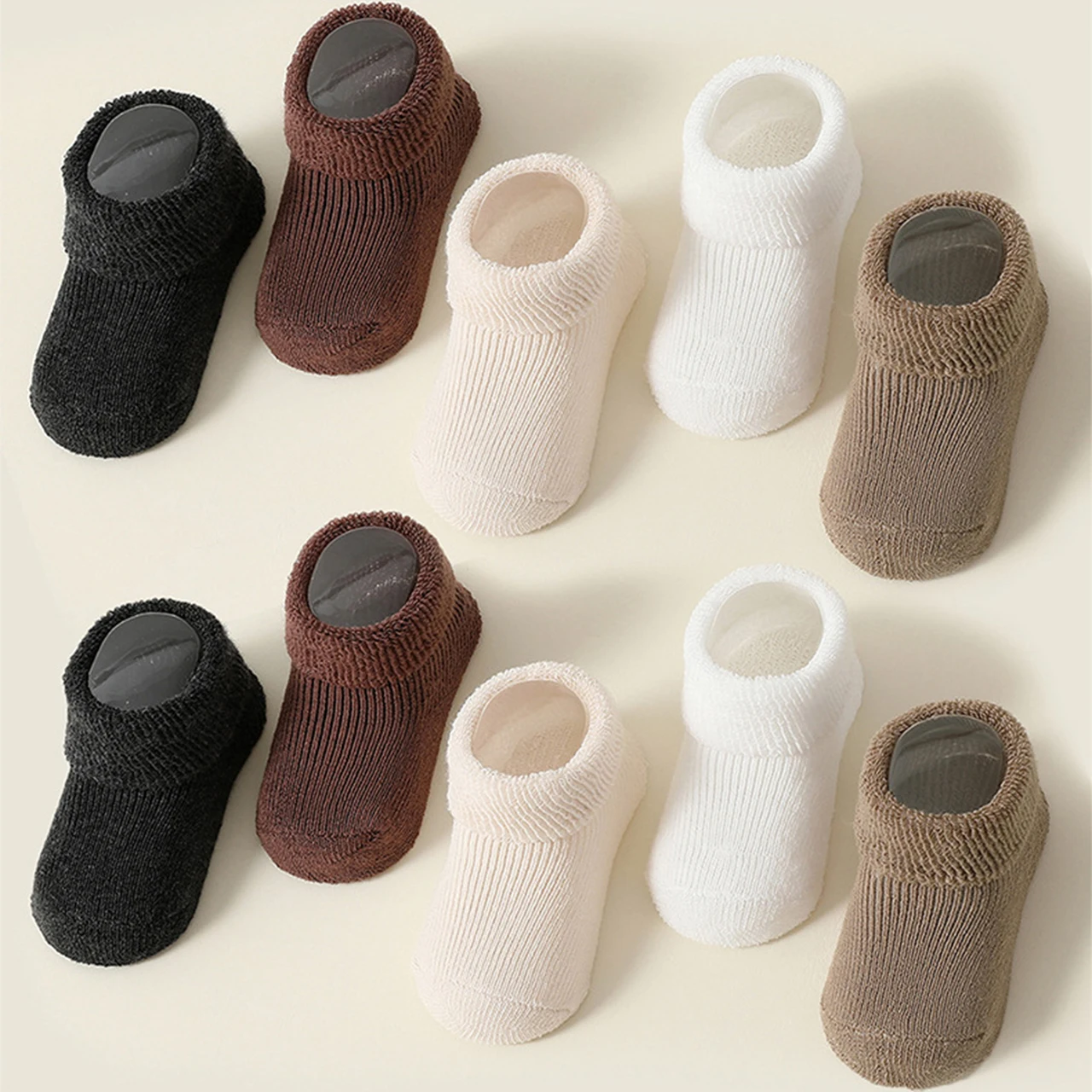 5 Pairs Baby Socks Autumn Winter Fleece-Lined Thick Children'S Indoor Toddler Kids Socks Boys Girls Baby Socks