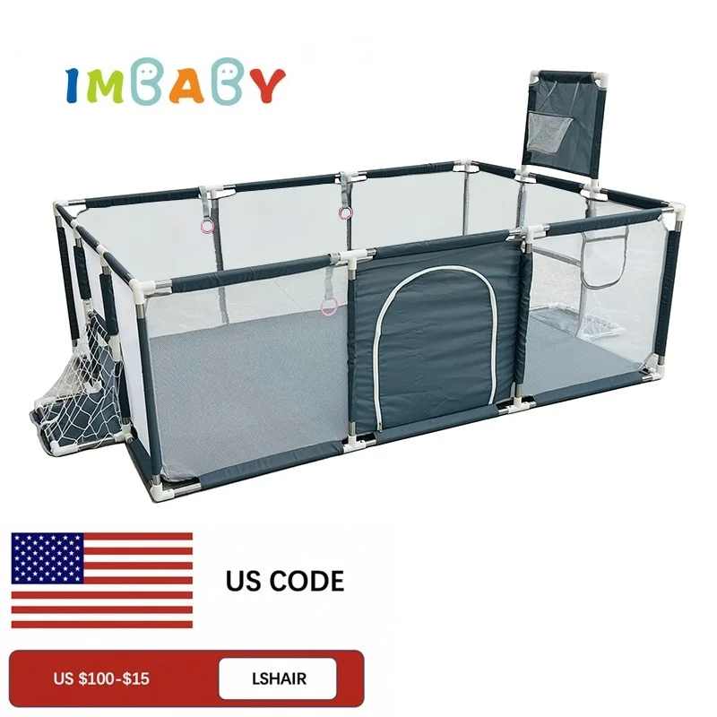 Baby Playpen IMBABY Baby Playpen Indoor Activities for Baby Football And Basketball Parks for Safety Barriers Playground Fence