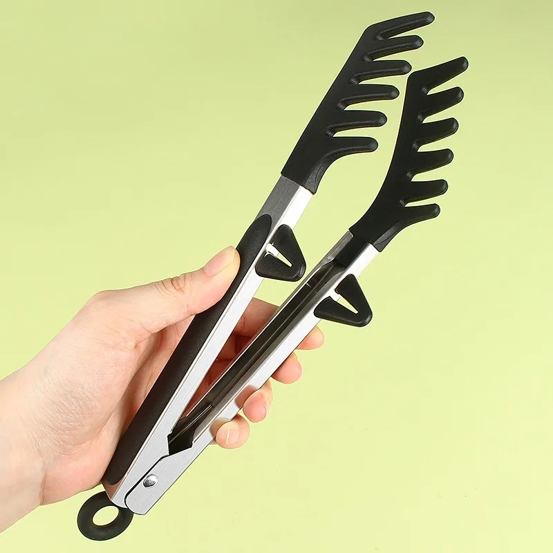 Stainless Steel Pliers with Anti Slip Handle, Heat-resistant and Easy To Store, Multifunctional Food, Portable and Convenient