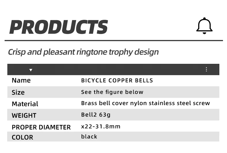 Description Picture 4 of itemX-TIGER Bicycle Bell Ring Classical Stainless Handlebar Bell Safety Warning Bicycle Horn Crisp Sound Cycling Accessories