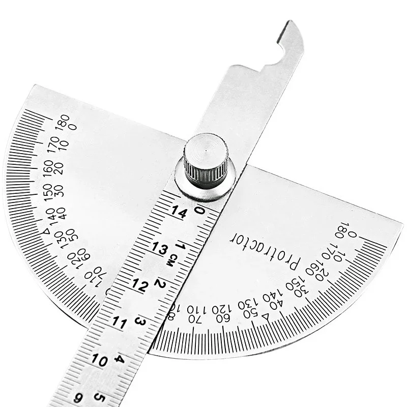 금속 각도 측정기 각도 눈금자, 목공 도구, 눈금자 각도 측정 계량기, 스테인레스 스틸 각도계, 180 도 각도기