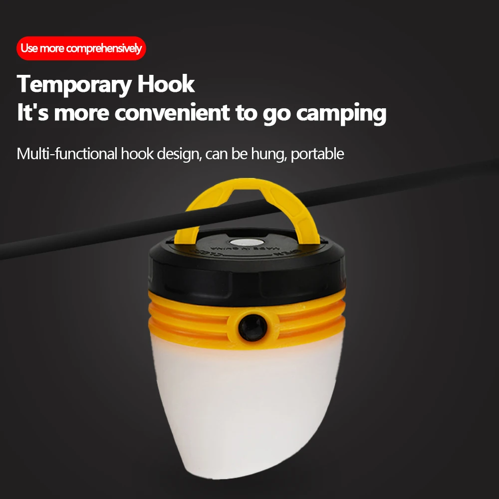 LED Camping Lights Outdoor Tents Lamps Magnet Base Portable Hanging Light Battery Lamp Emergency Lantern Camping Supplies