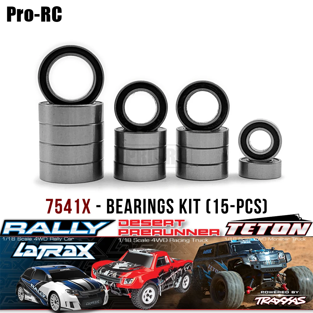 15 Pz 7541X Kit Cuscinetti Per Traxxas 1/18 Latrax Rally Desert Prerunner Teton 4Wd Rc Monster Truck Ricambi Auto